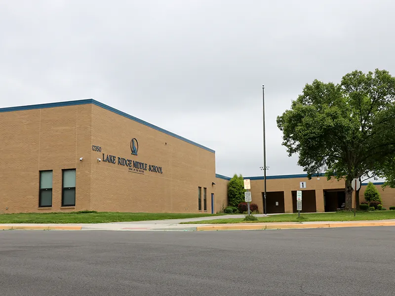 Lake Ridge Middle School building entrance